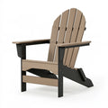 Adirondack-Gartenstuhl 83 x 79 x 98 cm aus Kunststoff Taupe Schwarz mit Armlehnen