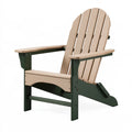 Adirondack-Gartenstuhl 80 x 78 x 95 cm aus Kunststoff Beige Dunkelgrün für den Außenbereich