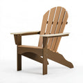 Adirondack Gartenstuhl 82 x 78 x 95 cm aus Kunststoff Braun Beige mit breiten Armlehnen