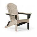Adirondack Gartenstuhl 79 x 83 x 98 cm aus Kunststoff in Beige Schwarz klappbar