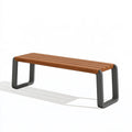 Gartenbank 150 x 40 x 45 cm Holz Braun Metall Anthrazit modern